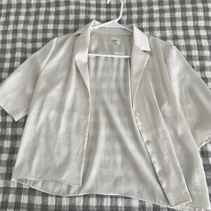 Wilfred button up top